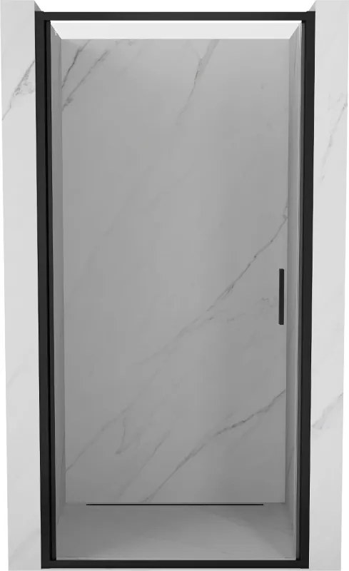 Mexen Exo porta de chuveiro articulada 80 cm, transparente, preto - 817-080-000-70-00