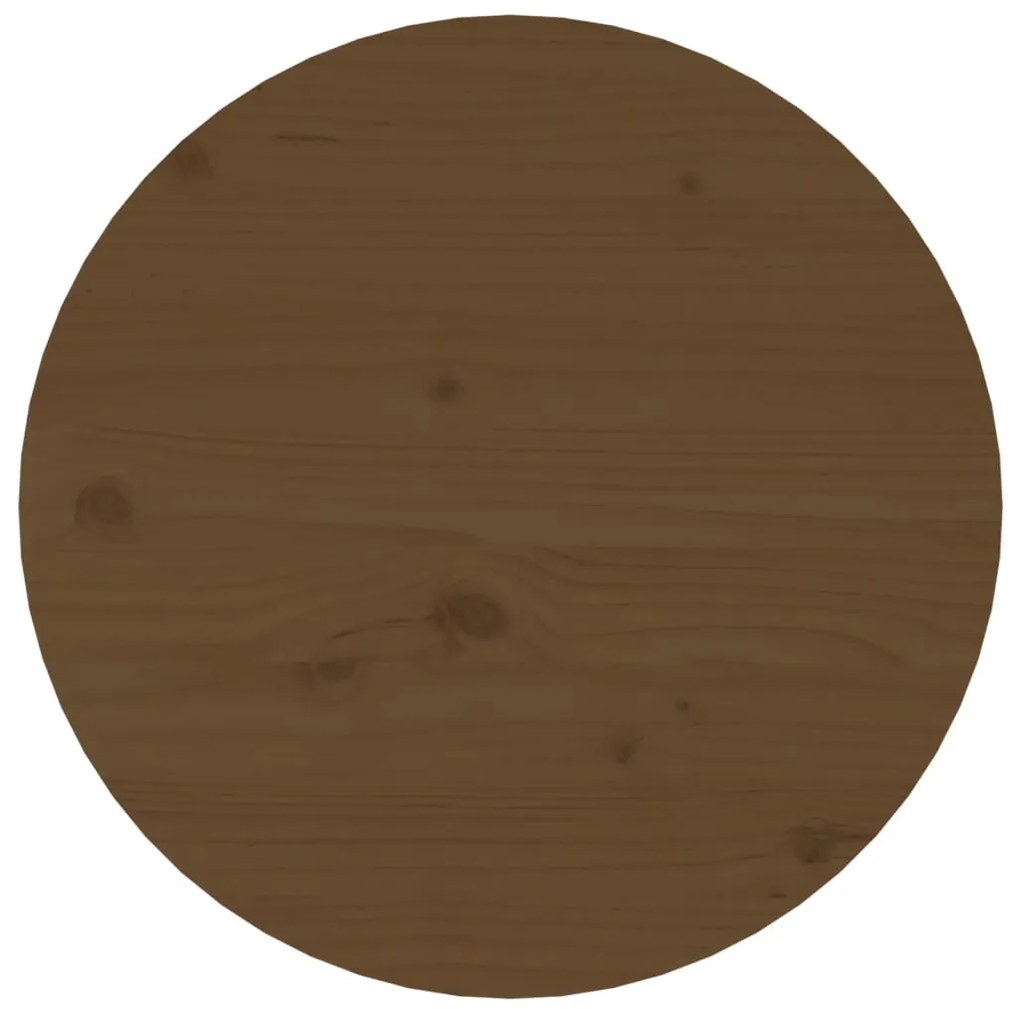 Mesa de centro Ø 45x40 cm madeira de pinho maciça castanho-mel