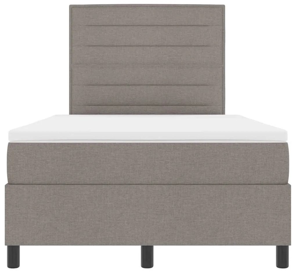 Cama Box com colchão e luz LED na cor taupe, 120 x 200 cm