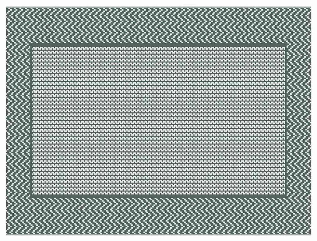 Cobertor de Exterior ARAKIL Verde e Branco Poliéster 300 x 400 cm