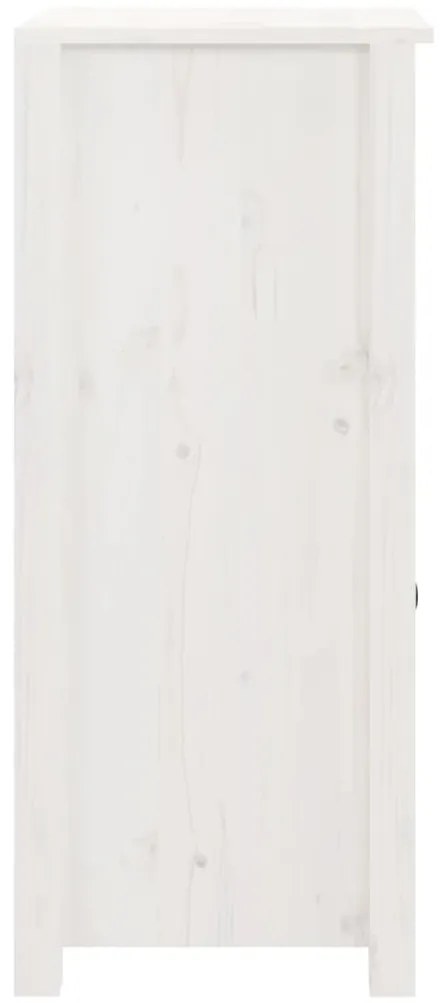 Aparadores 2 pcs 40x35x80 cm madeira de pinho maciça branco