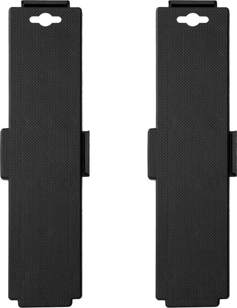 vidaXL Carrinhos de transporte 4 rodas 2 pcs polipropileno 170kg preto