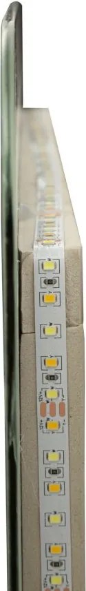 ESPELHO DE PAREDE LED RETANGULAR 60X3,5X80 CM (3 CORES DE LUZ) PRATEADO