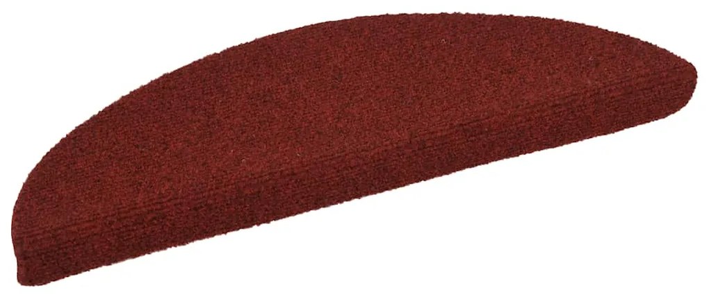 Tapetes de escada adesivos 30 pcs 56x17x3 cm vermelho