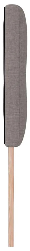 Cabeceira vidaXL Botão Almofadado Taupe 160 cm Tecido