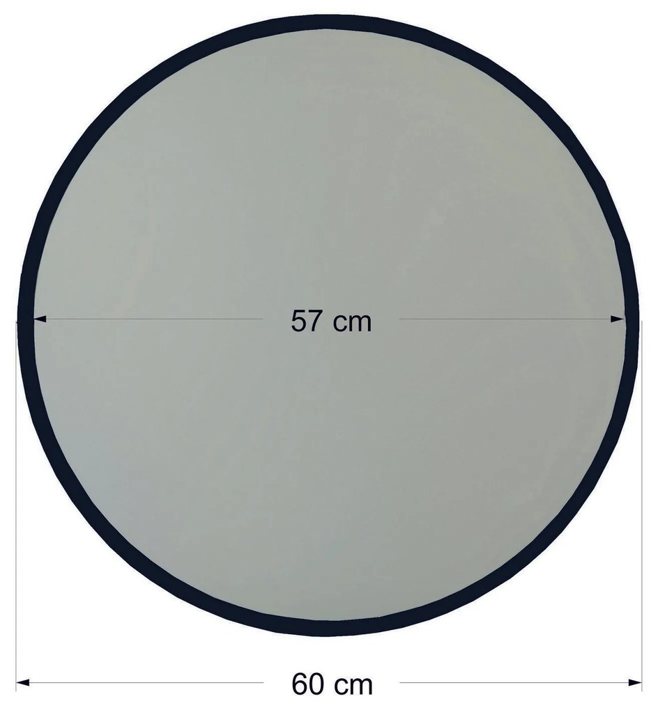 Espelho A706 – Preto – 60 cm x 60 cm x 2,2 cm
