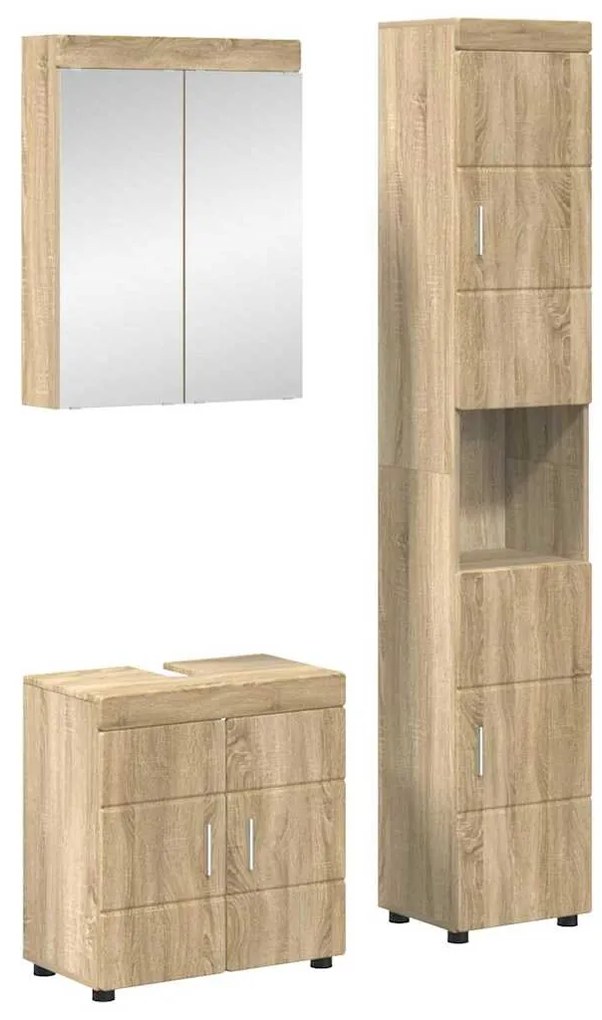 vidaXL Conjunto de Móveis para Banheiro TULUM Carvalho Sonoma