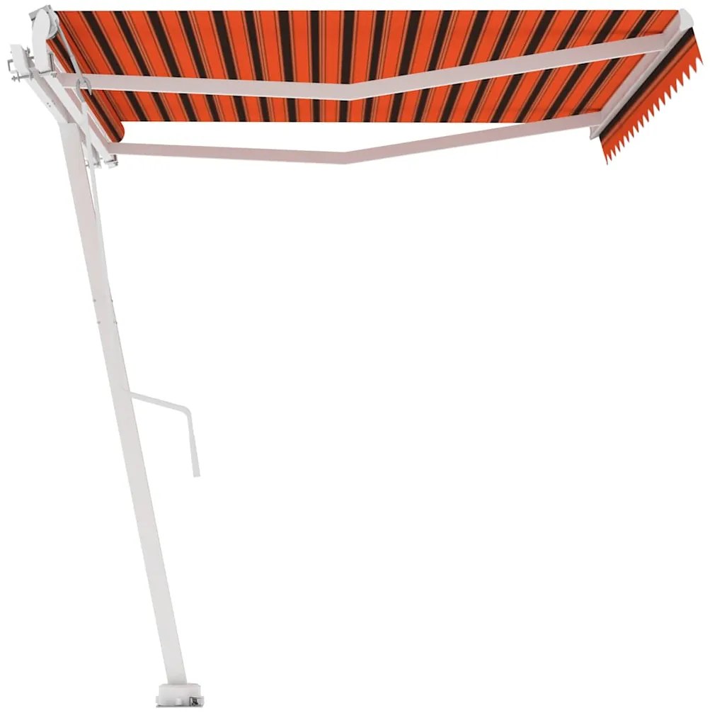 Toldo automático independente 400x300 cm laranja e castanho