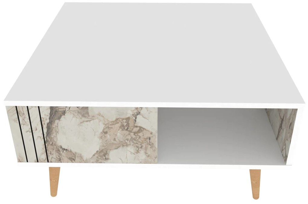 Mesa de Café Ronas - Branca - 89,6 cm x 89,6 cm x 46,5 cm