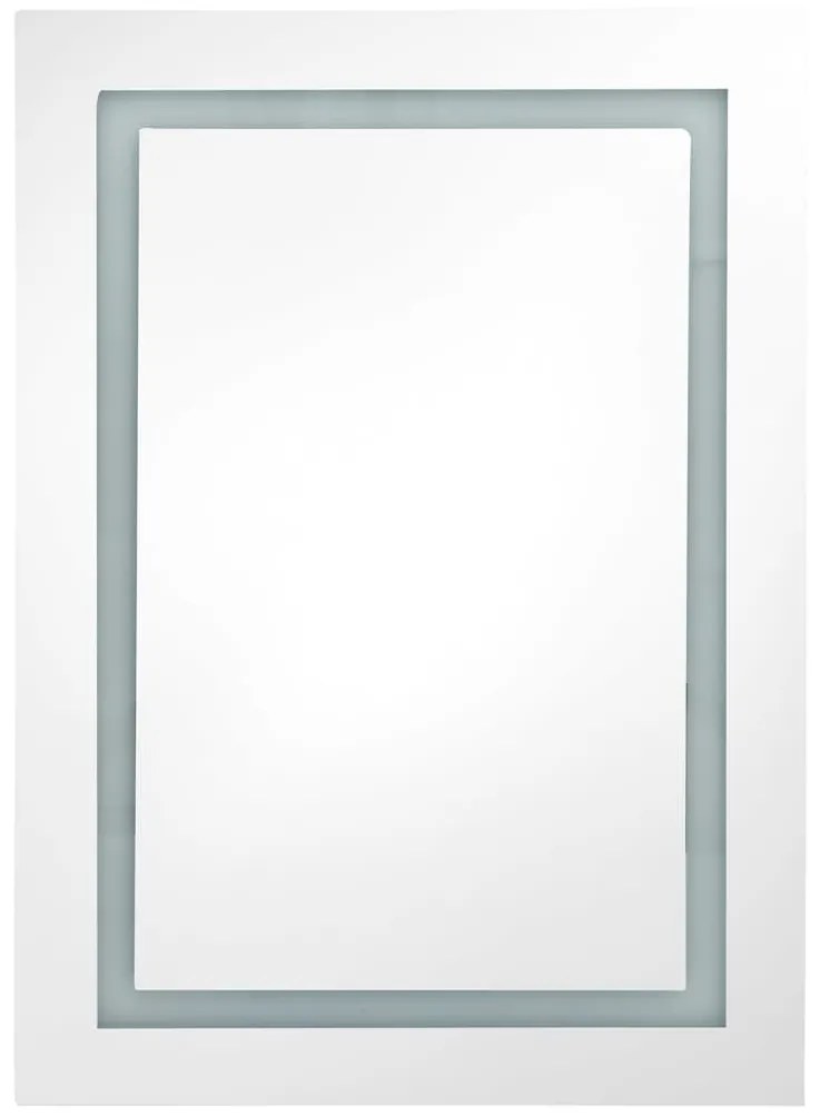 Armário espelhado para casa de banho com LED 50x13x70 cm