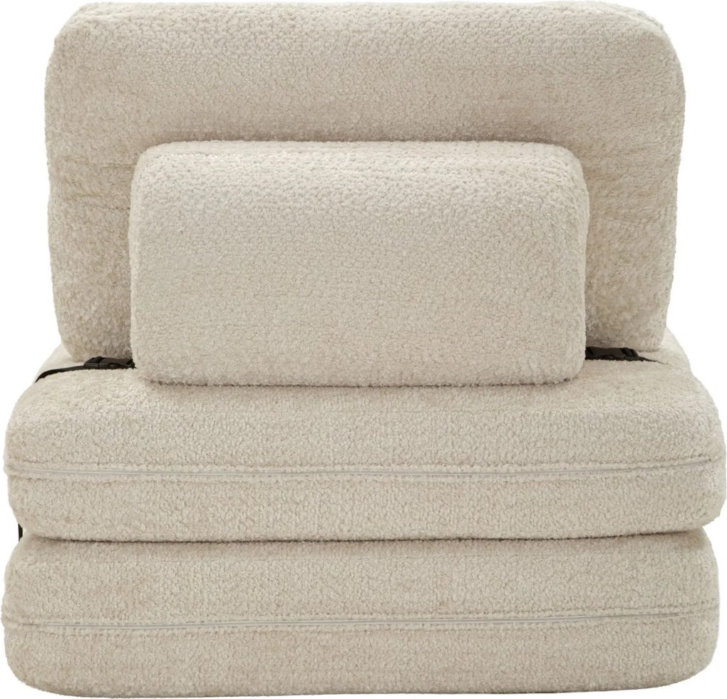POLTRONA/CAMA FASTER BRANCA 80X100X80 CM (COMPRIMIDA - TAMANHO DA CAMA 204X80X18 CM) BRANCA