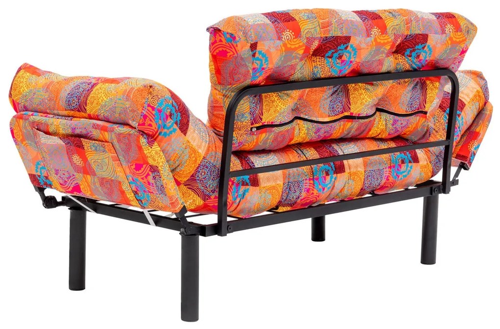 Sofá-Cama de 2 Lugares Nitta – Multicolor – 155x80x70 cm