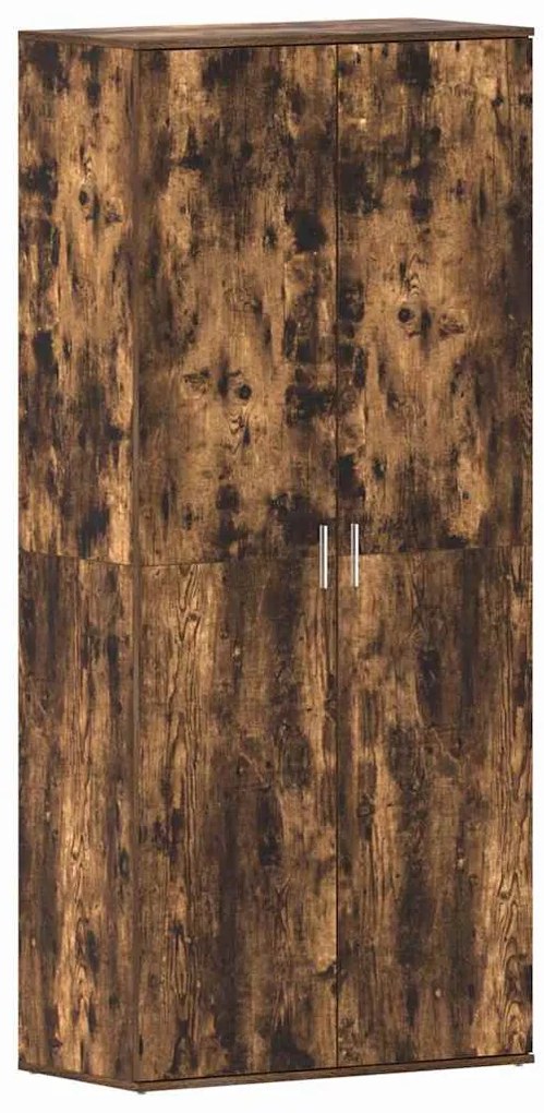 Armário de Sapatos Carvalho Fumado 80x39x180 cm Madeira de Engenharia