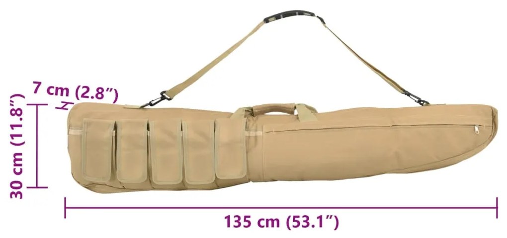 Saco para espingarda com alça de ombro 135 cm tecido oxford