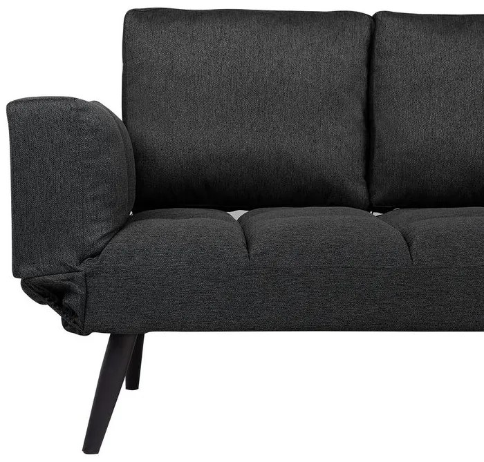 Sofá-cama em tecido preto BREKKE Beliani