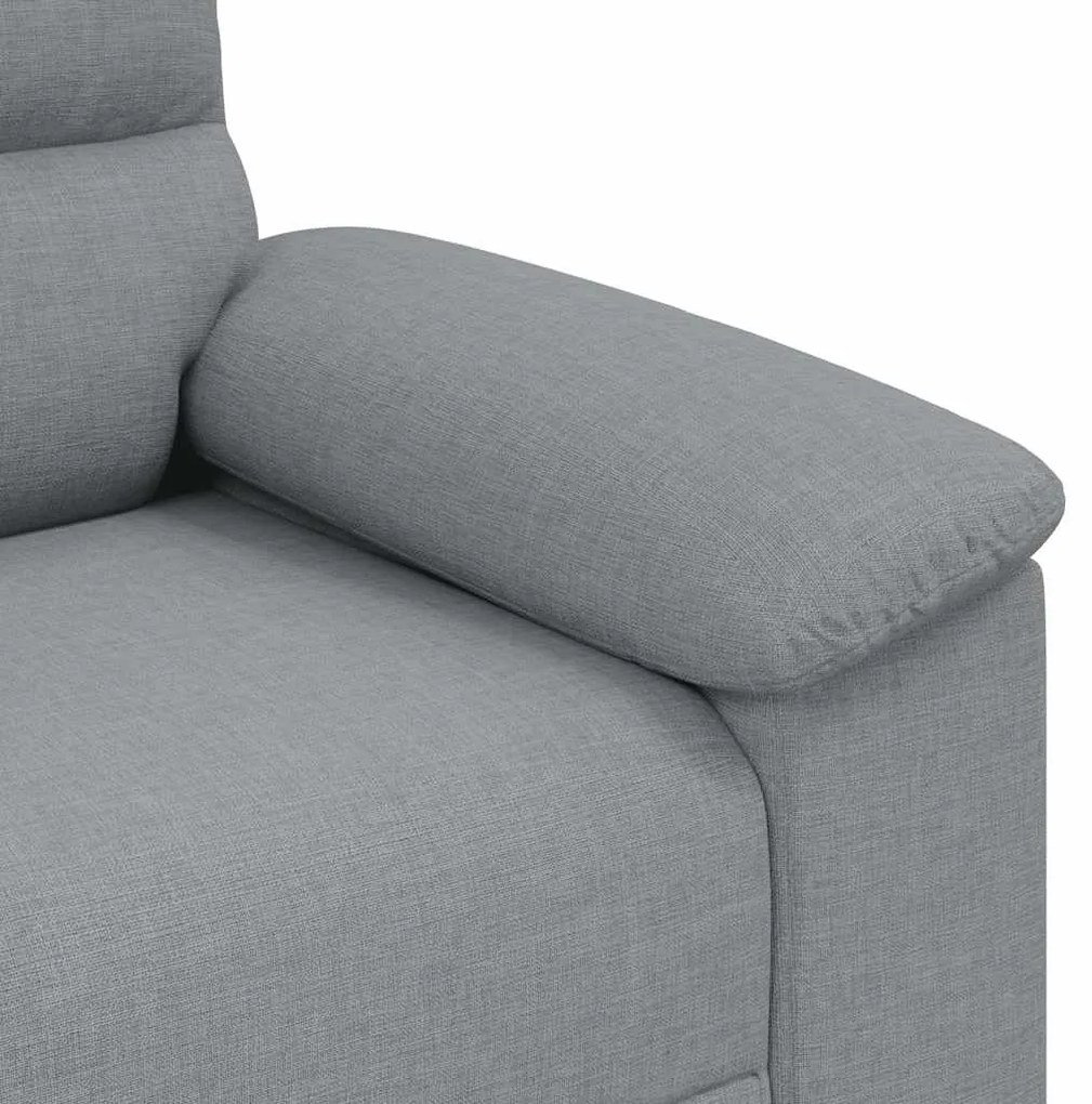 Poltrona tecido 60 cm cinzento-claro