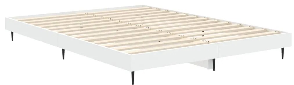 Estrutura de cama 140x190 cm derivados de madeira branco