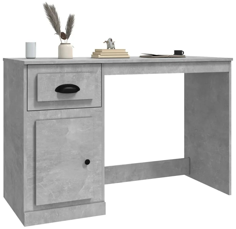 Secretária c/ gaveta 115x50x75 derivados madeira cinza cimento