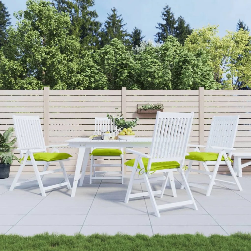 vidaXL Almofadões de cadeira 4 pcs tecido oxford verde brilhante