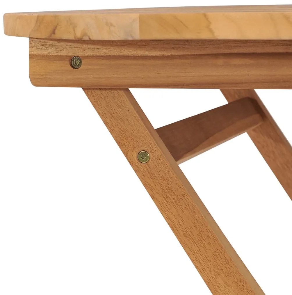 Mesa de jardim dobrável 85x76 cm madeira teca maciça