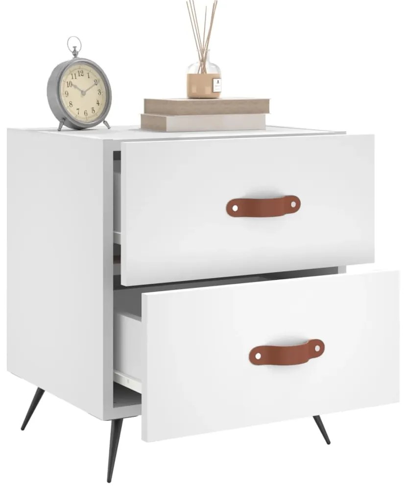 Mesa de cabeceira 40x35x47,5 cm derivados de madeira branco