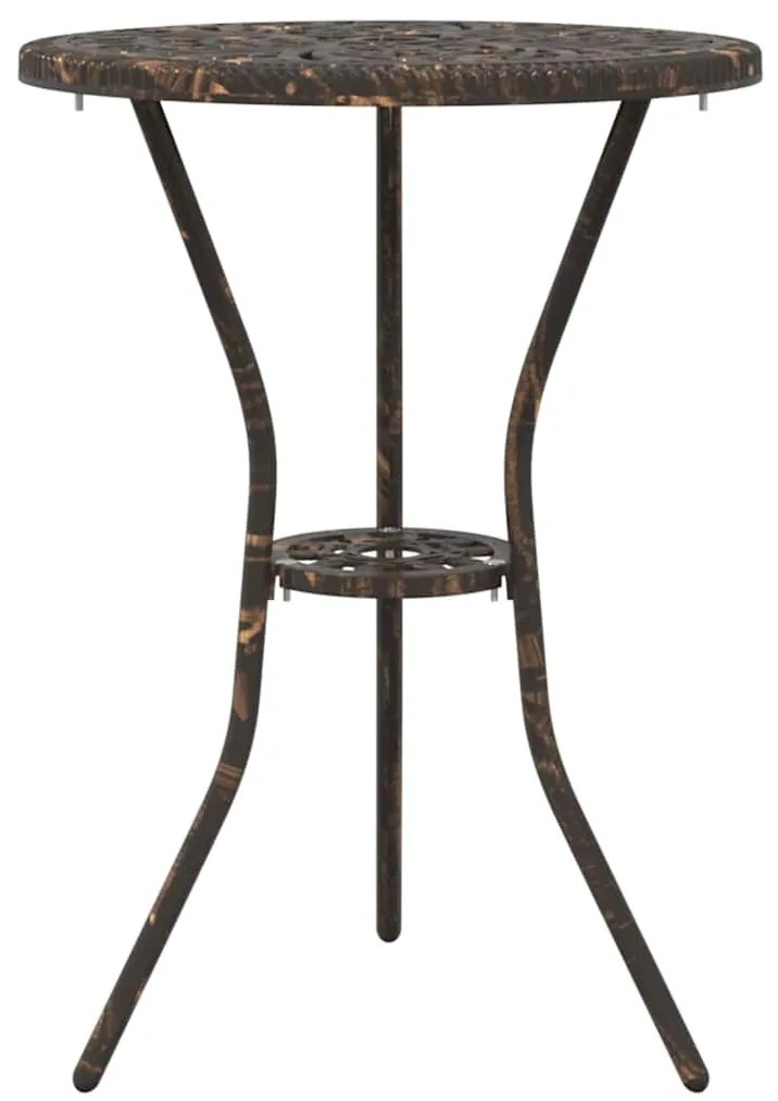 Conjunto de Bistrô de Jardim 3 Peças vidaXL em Alumínio Fundido Bronze