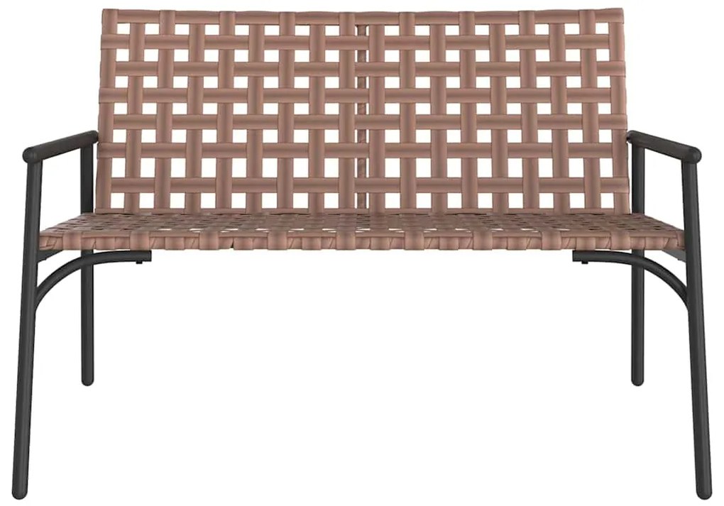 Banco de Jardim vidaXL Preto 113x79x75 cm Polirattan
