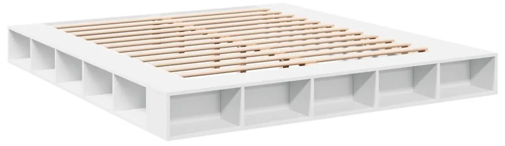 Estrutura de cama 200x200 cm derivados de madeira branco