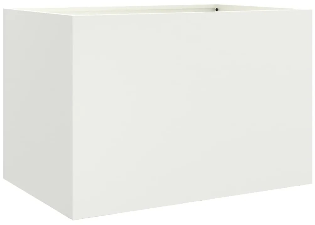 Vaso/floreira 62x47x46 cm aço laminado a frio branco