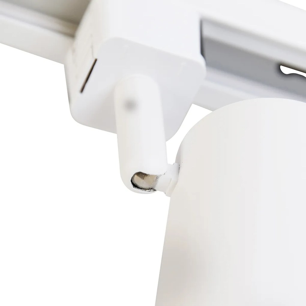 Sistema de trilho moderno monofásico com 4 focos brancos - Jeana