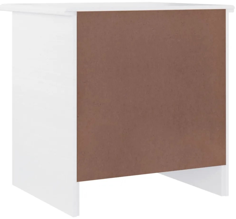 Mesa de cabeceira ALTA 41x35x41 cm pinho maciço branco