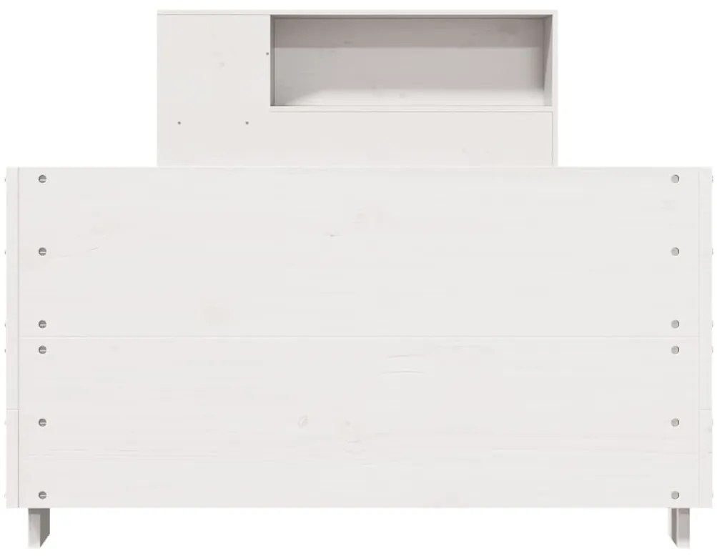Cama sem colchão 90x200 cm madeira de pinho maciça branco