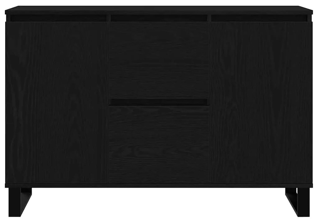 Buffet vidaXL Carvalho Preto 104x35x70 cm Madeira Compensada