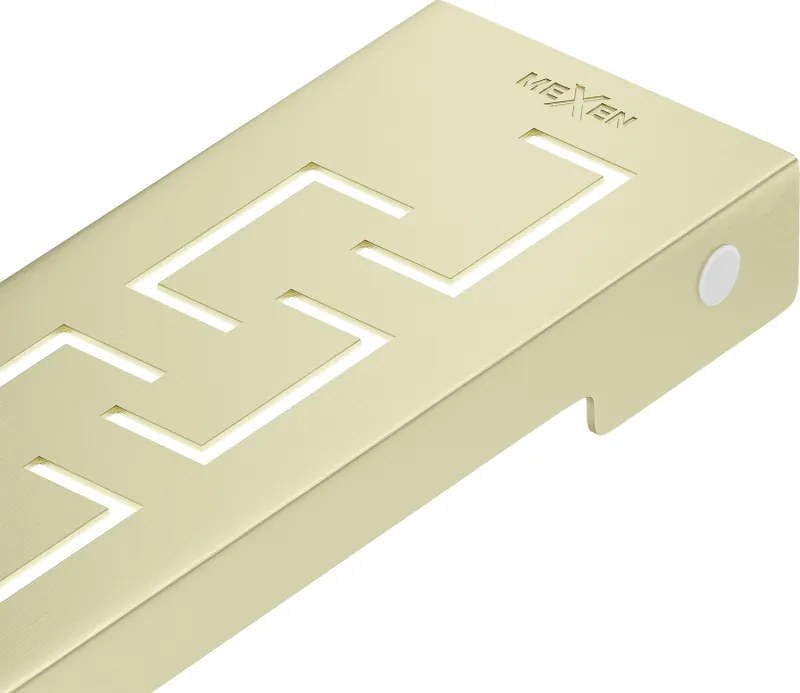Mexen Flat M15 cobertura para ralo linear 70 cm, dourada escovada - 1A24070