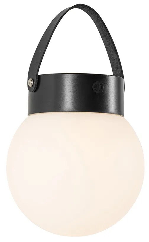Candeeiro Pendente Exterior Preto com LED 3 passos de dimmer solar - Cornelia Moderno