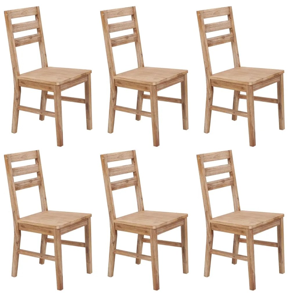 vidaXL Cadeiras de jantar 6 pcs madeira de acácia maciça