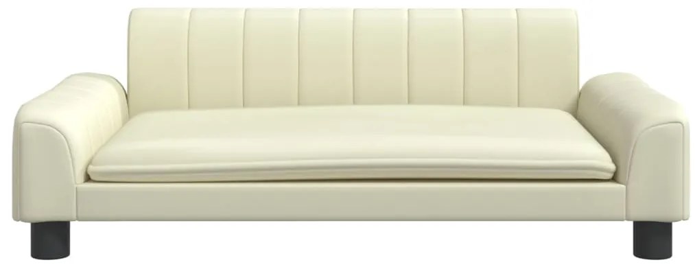 Sofá infantil 90x53x30 cm couro artificial cor creme