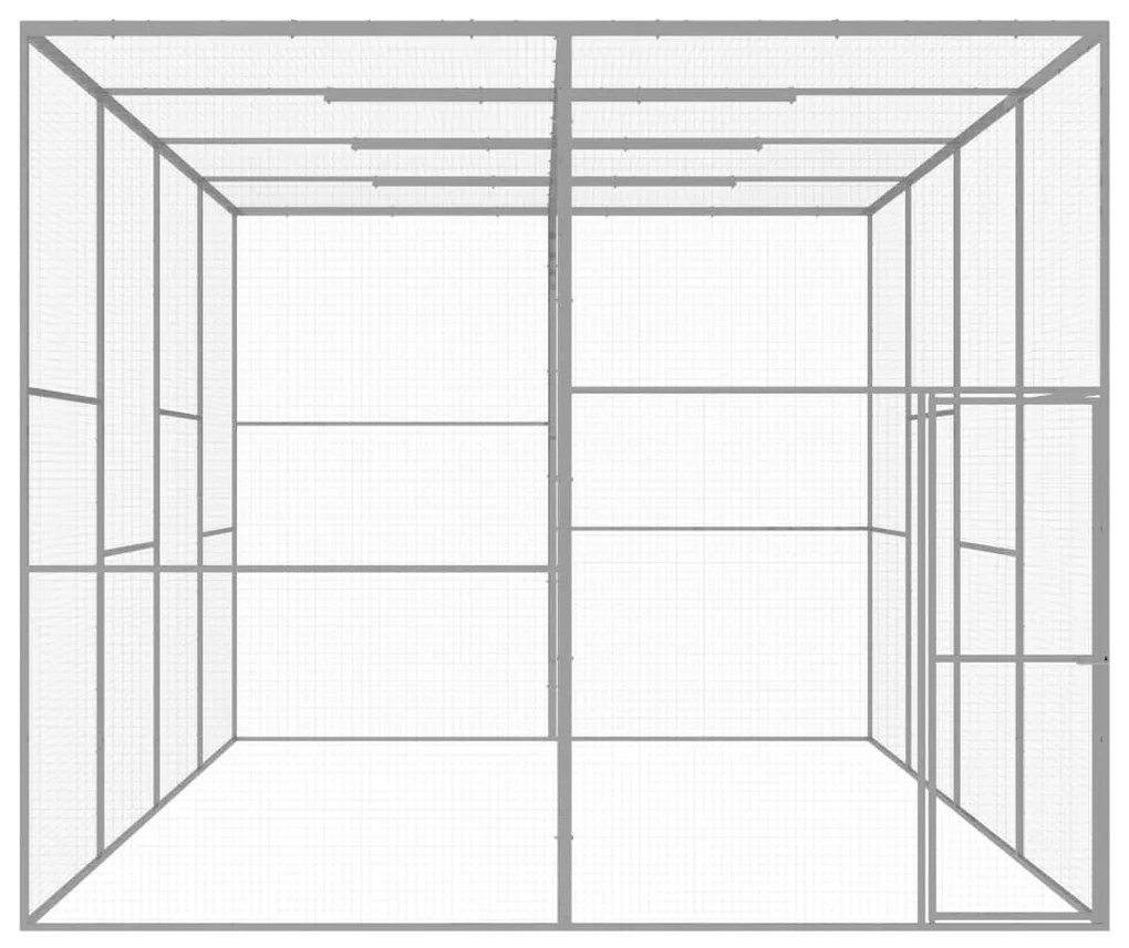 Jaula para gatos 6x3x2,5 m aço galvanizado