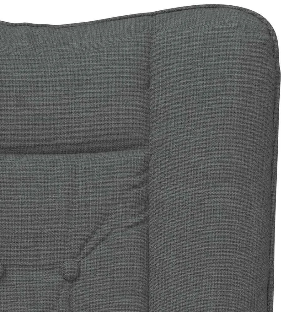 Cadeira Relaxante vidaXL Cinza Escuro em Tecido