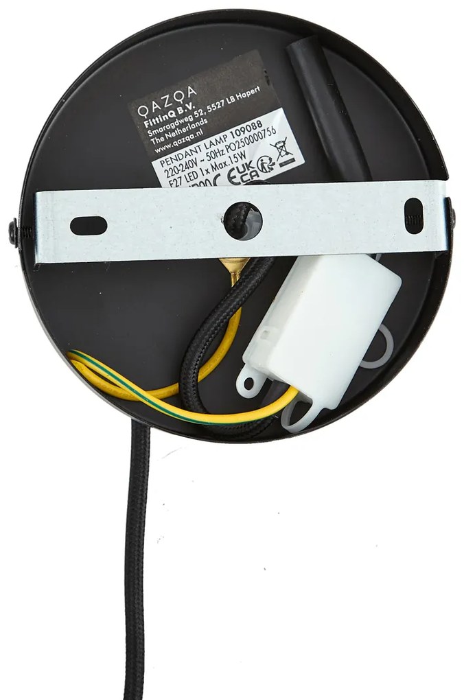 Candeeiro suspenso preto com vidro fumê e âmbar retangular 8-luzes - Monaco