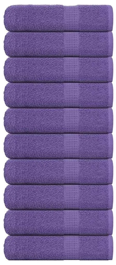 Toalhas de banho 10 pcs 100x150 cm 360gsm 100% algodão roxo