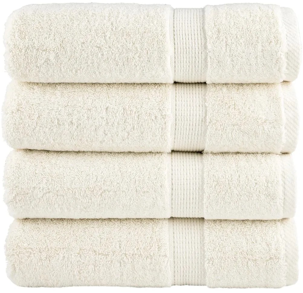 Toalhas de banho premium SOLUND 4 pcs 70x140 cm 600 gsm creme