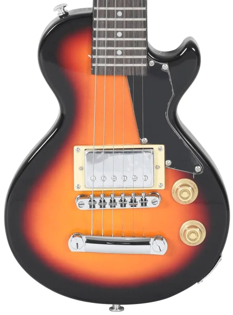 Guitarra elétrica p/ crianças com saco 3/4 30" castanho/preto