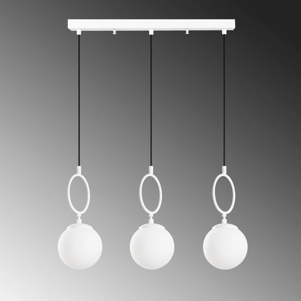 Candeeiro de Teto Ring – Branco – 75 cm x 185 cm