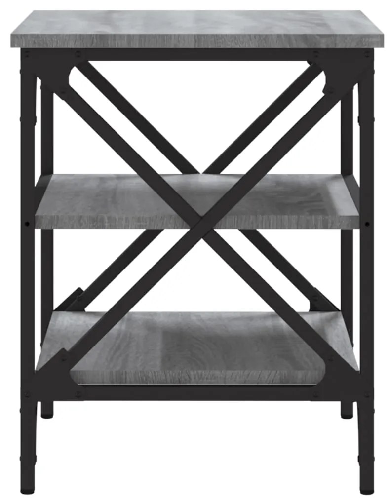 Mesas de apoio 2 pcs 40x42x50 cm derivados madeira cinza sonoma
