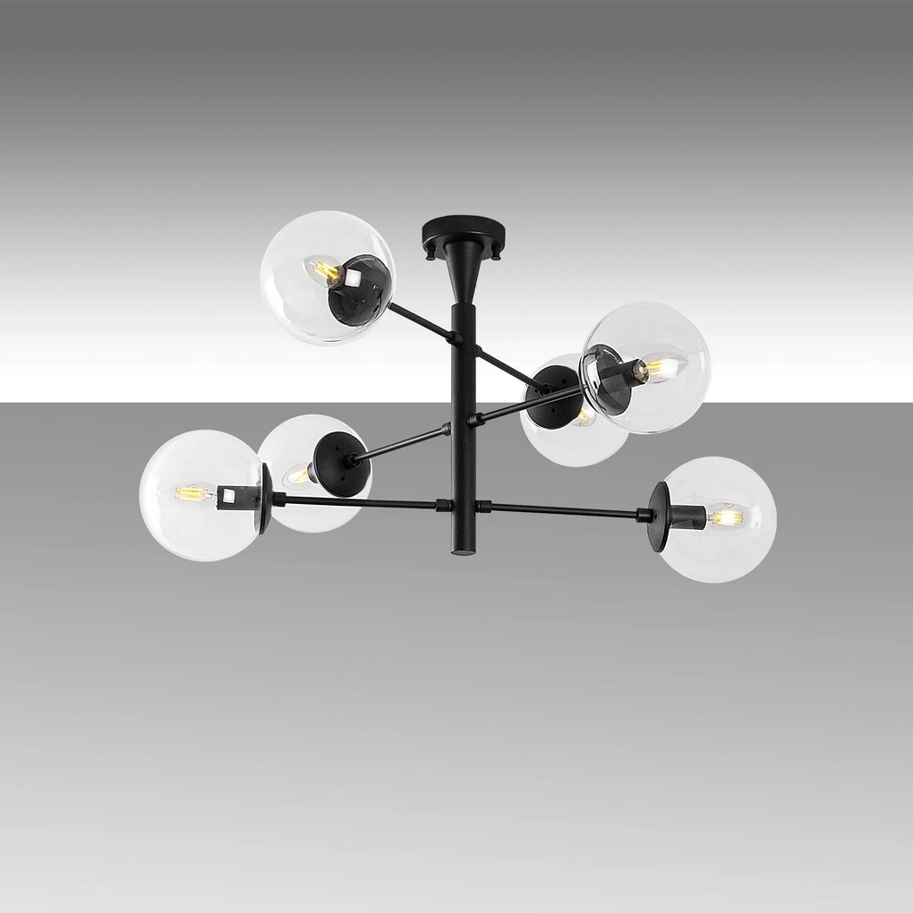 Candeeiro de Teto Arge – Preto – 75 x 75 x 40 cm