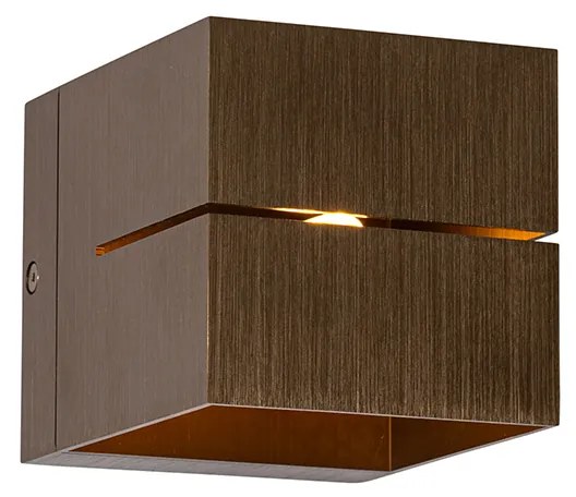 Candeeiro de parede moderno bronze escuro - Transfer Groove Moderno