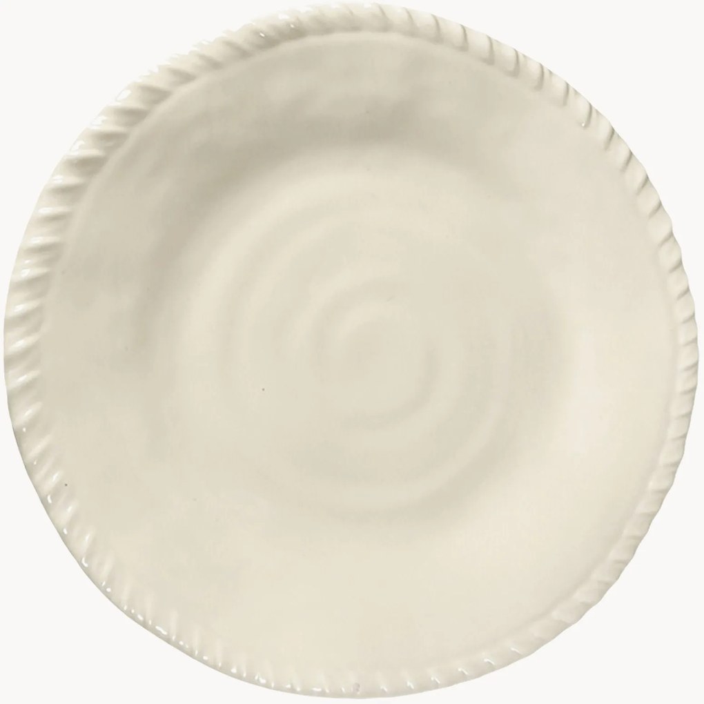 Pratos de sobremesa com rebordo em corda Shell, conjunto de 6