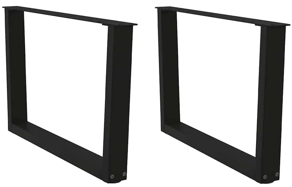 Pés para mesa de centro em V 2 peças preto 70x(42-43,3) cm aço