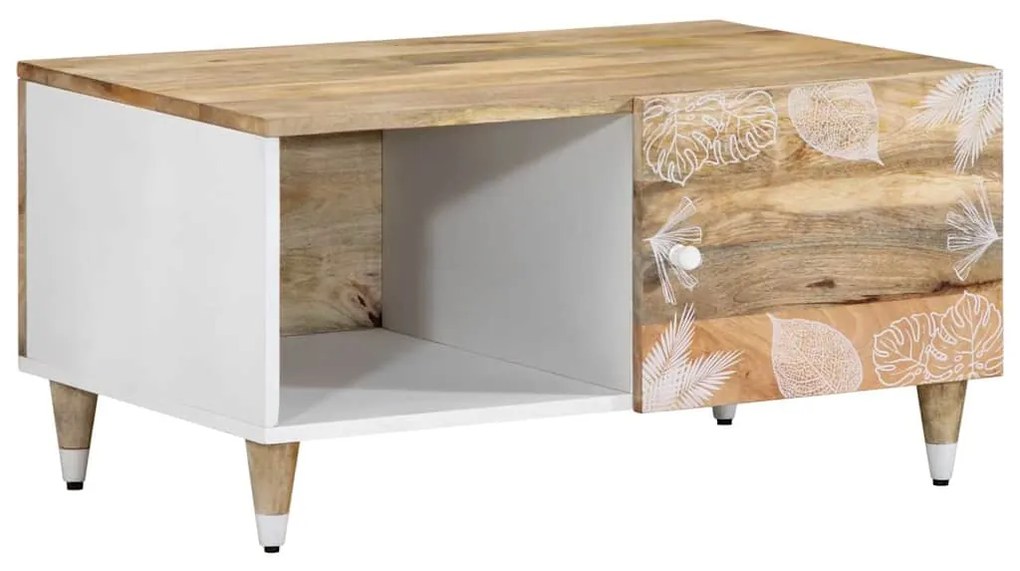 Mesa de centro 80x50x40 cm madeira de mangueira maciça
